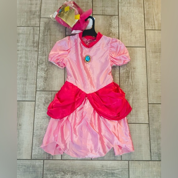 Super Mario Princess Peach Costume Dress L 10/12 - Picture 11 of 11